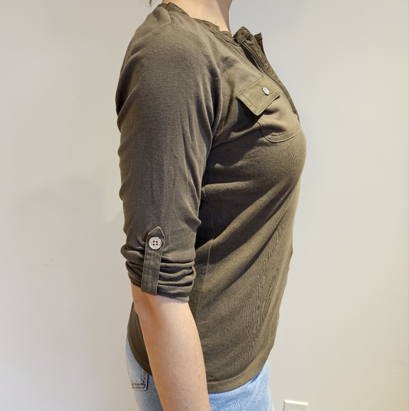 Ralph Lauren S army green top - Picture 2 of 4